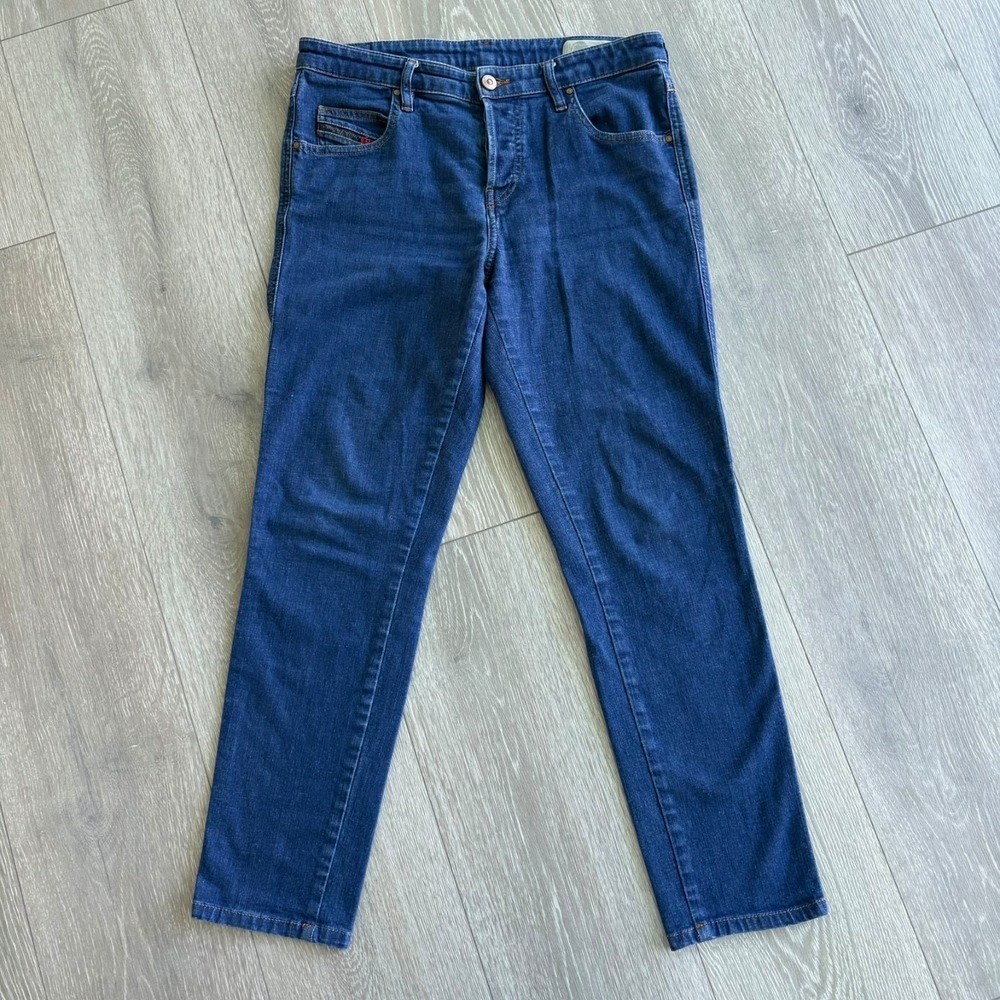Diesel Womens Blue Denim Mid Rise Slim Button Fly Babhila Jeans Size 29
